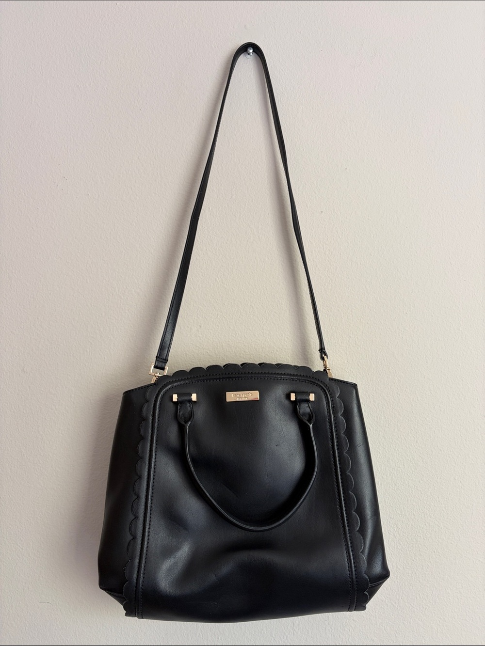 Kate Spade New York Maple Court "Linzi" Scalloped Leather Satchel